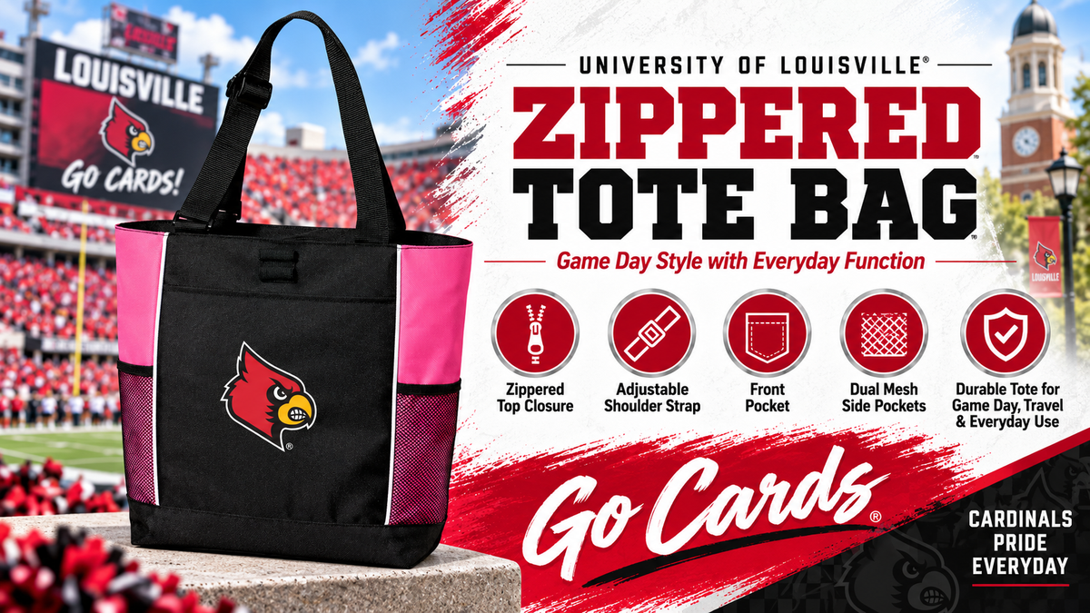 Louisville Tote Bag – Cardinals Carryall Everyday Tote Pink