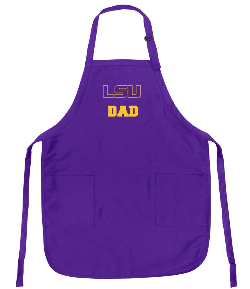 LSU Tigers Apron Official Louisiana State Aprons - Stain Resistant Fabric Dad on Purple