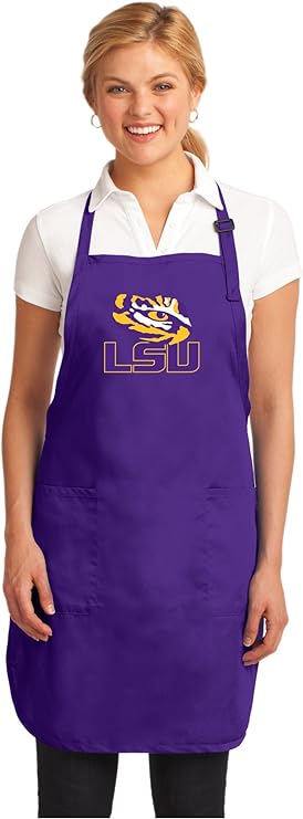 LSU Apron Official LSU Tigers Logo Apron - Stain Resistant Fabric Purple