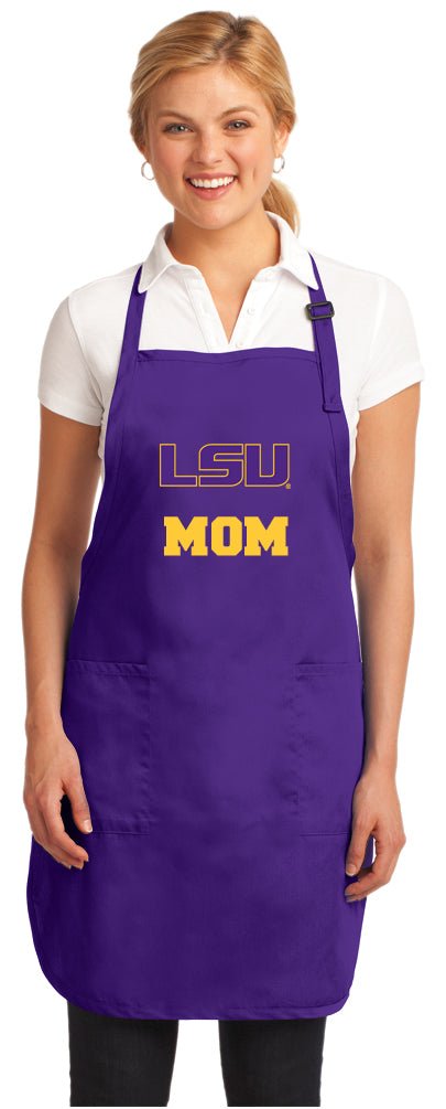 LSU Tigers Apron Official Louisiana State Aprons - Stain Resistant Fabric Mom on Purple