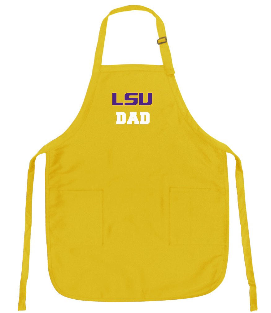 LSU Tigers Apron Official Louisiana State Aprons - Stain Resistant Fabric Dad on Yellow