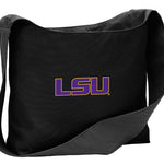 LSU Tigers Crossbody Bag – Official Tigers Cotton Canvas Shoulder Tote & Sling Black