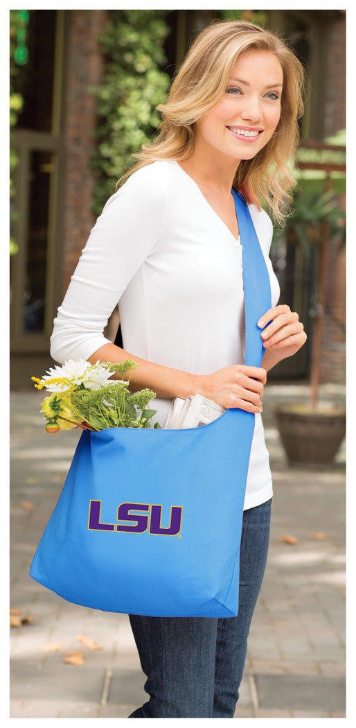 LSU Tigers Cross Body Bag LSU Shoulder Tote Bag - Sling Style Turquoise