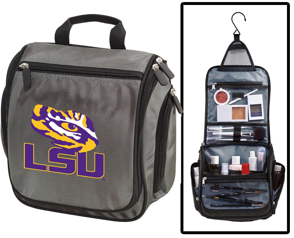 LSU Toiletry Bag or Mens LSU Tigers Travel Shaving Kit Gray