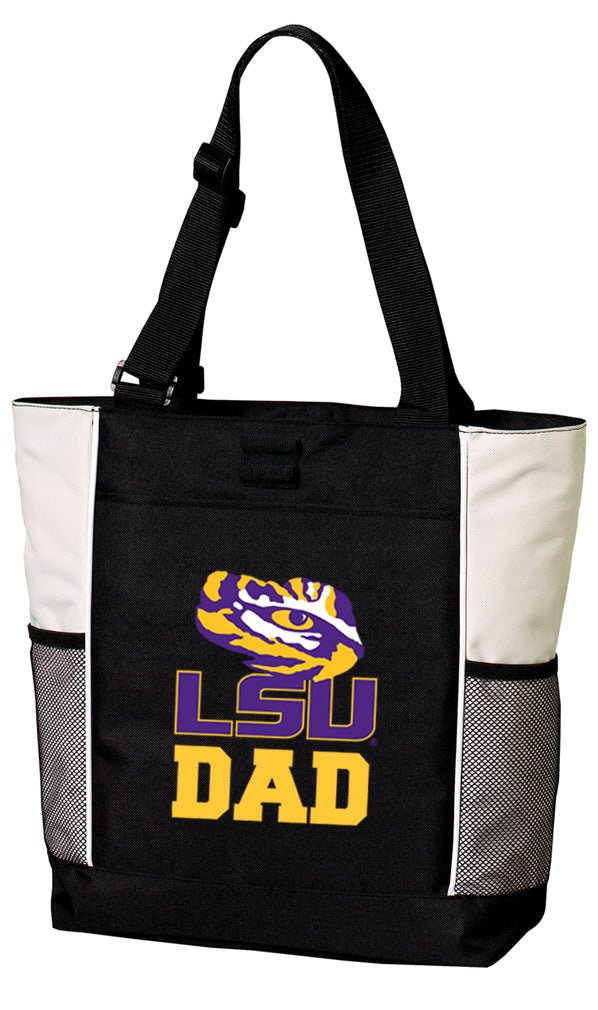 LSU Tote Bag Official LSU Tigers Carryall Totes Dad on White