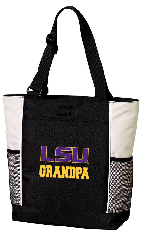 LSU Tigers Tote Bag LSU Carryall Tote Grandpa on White