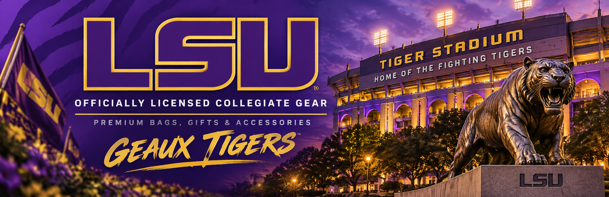 LSU Tote Bag – Official Louisiana State Tigers Carryall Everyday Bag White