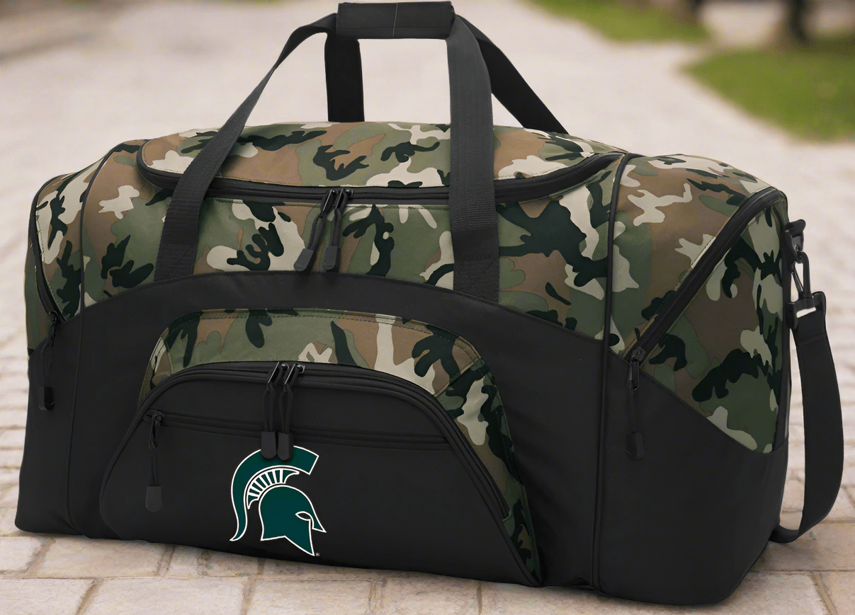 msu gear Michigan State Large Camo Duffel