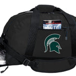 Michigan State Duffel Bag – Official Spartans Medium Gym & Travel Bag with Shoe Pocket – 600D Polyester