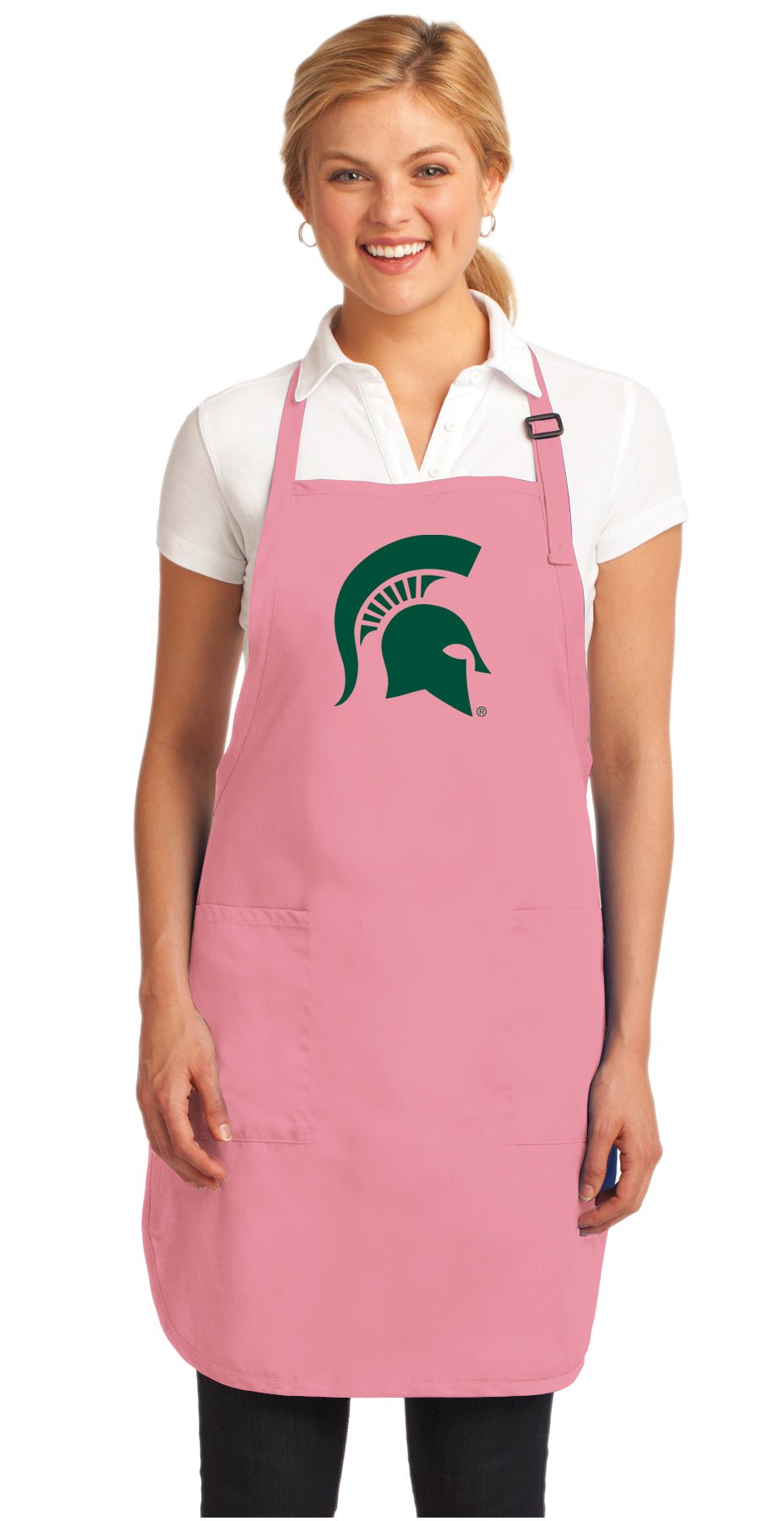 Michigan State Apron MSU Spartans Apron - Stain Resistant Fabric Pink