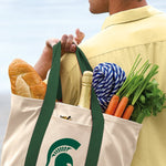 Michigan State Canvas Tote Bag MSU Spartans Classic Tote Dark Green