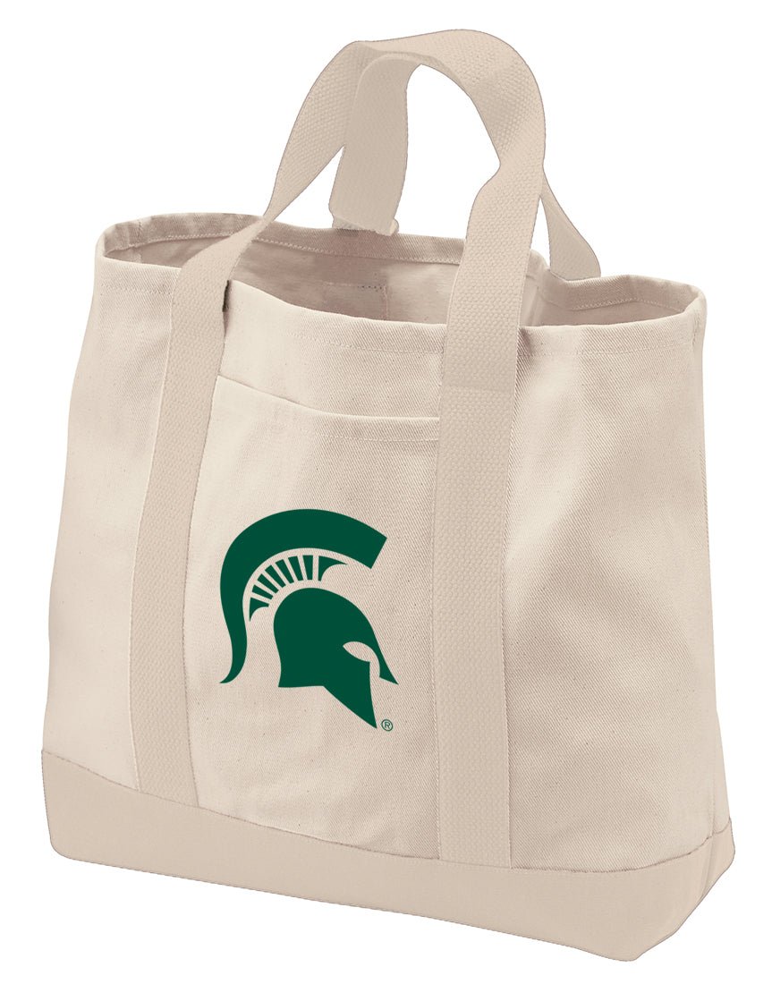 Michigan State Canvas Tote Bag MSU Spartans Classic Tote Pink