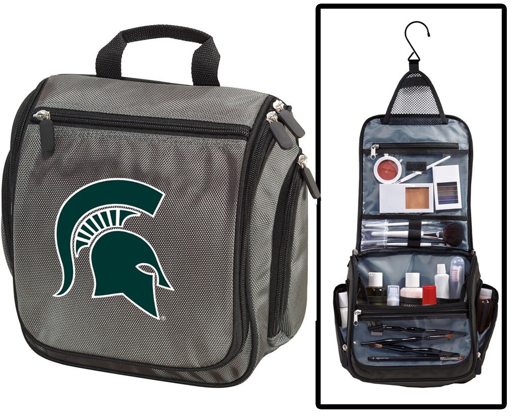 Michigan State Toiletry Bag – Official Spartans Travel Organizer for Students, Fans & Alumni Gray