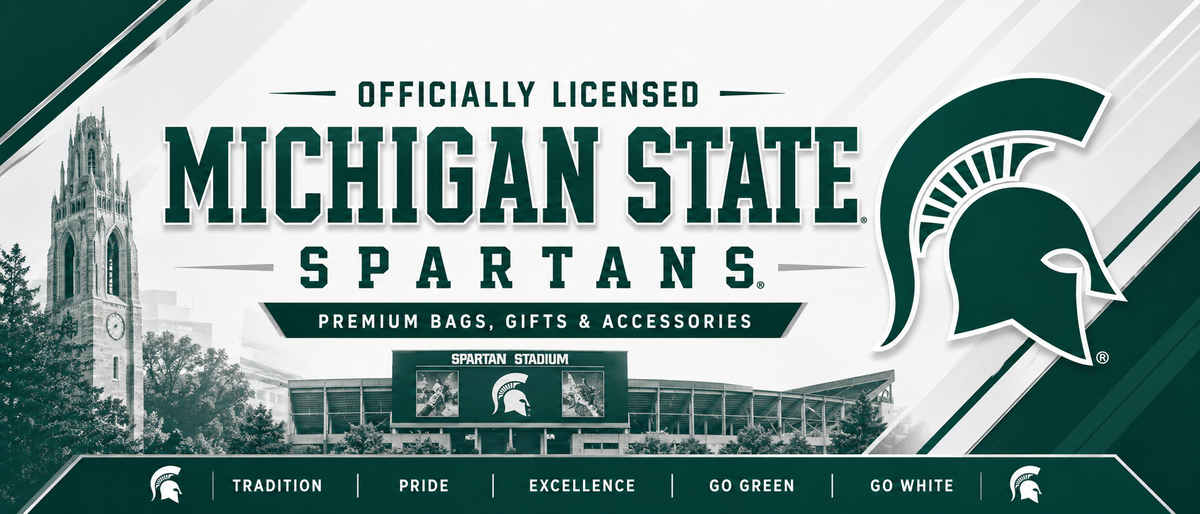 Michigan State Laptop Backpack Black and Gray