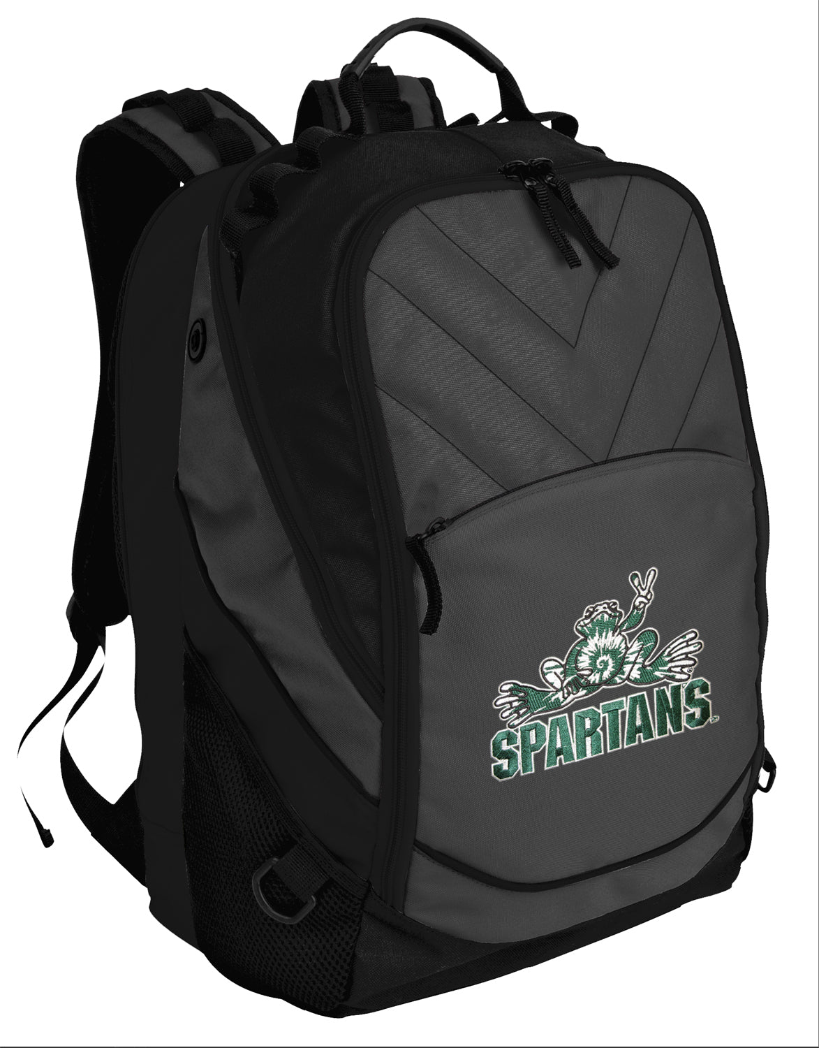 Michigan State Backpack MSU Peace Frog Laptop Computer Backpack Black