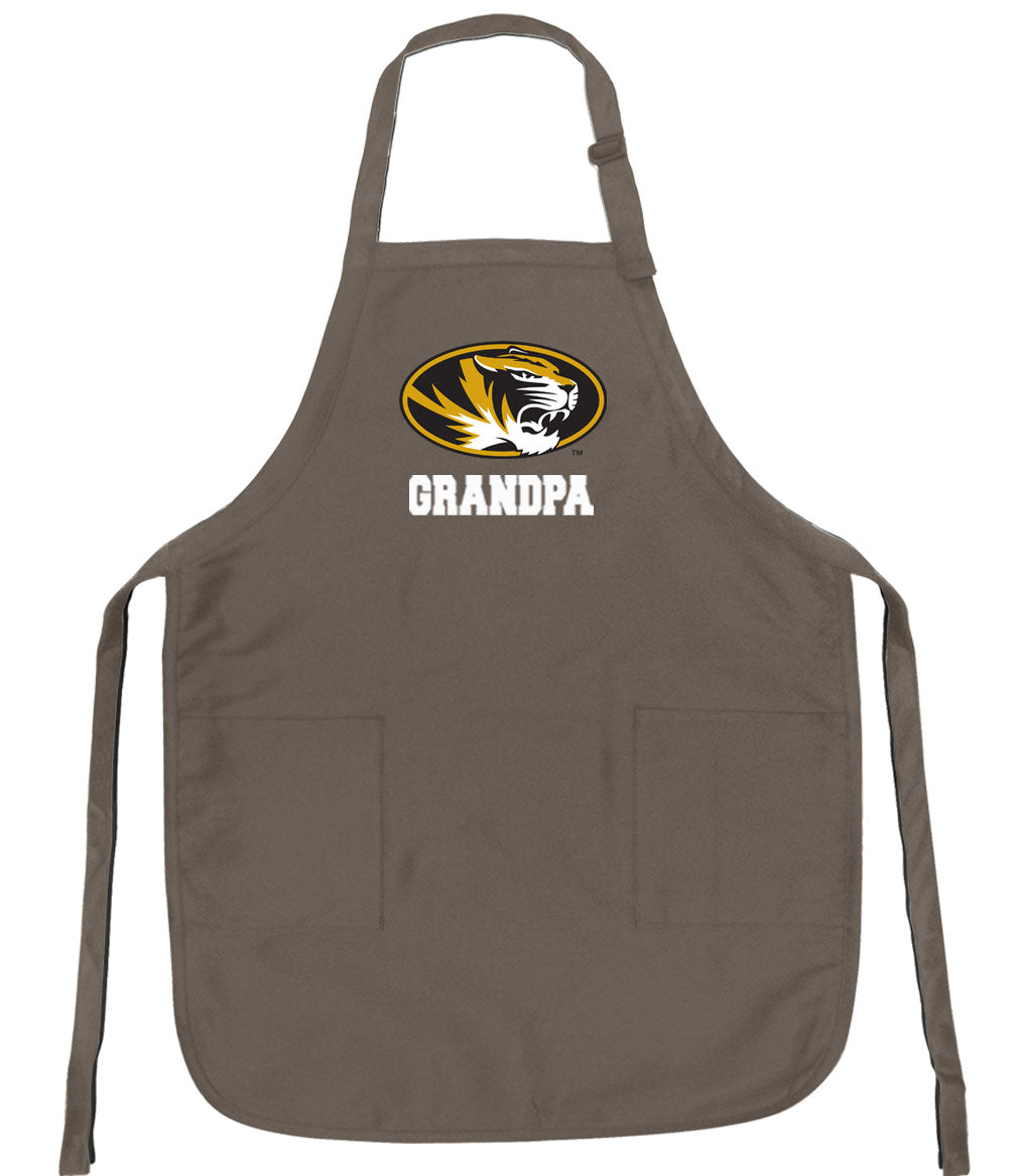 University of Missouri Apron Mizzou Apron - Stain Resistant Fabric Grandpa on Khaki