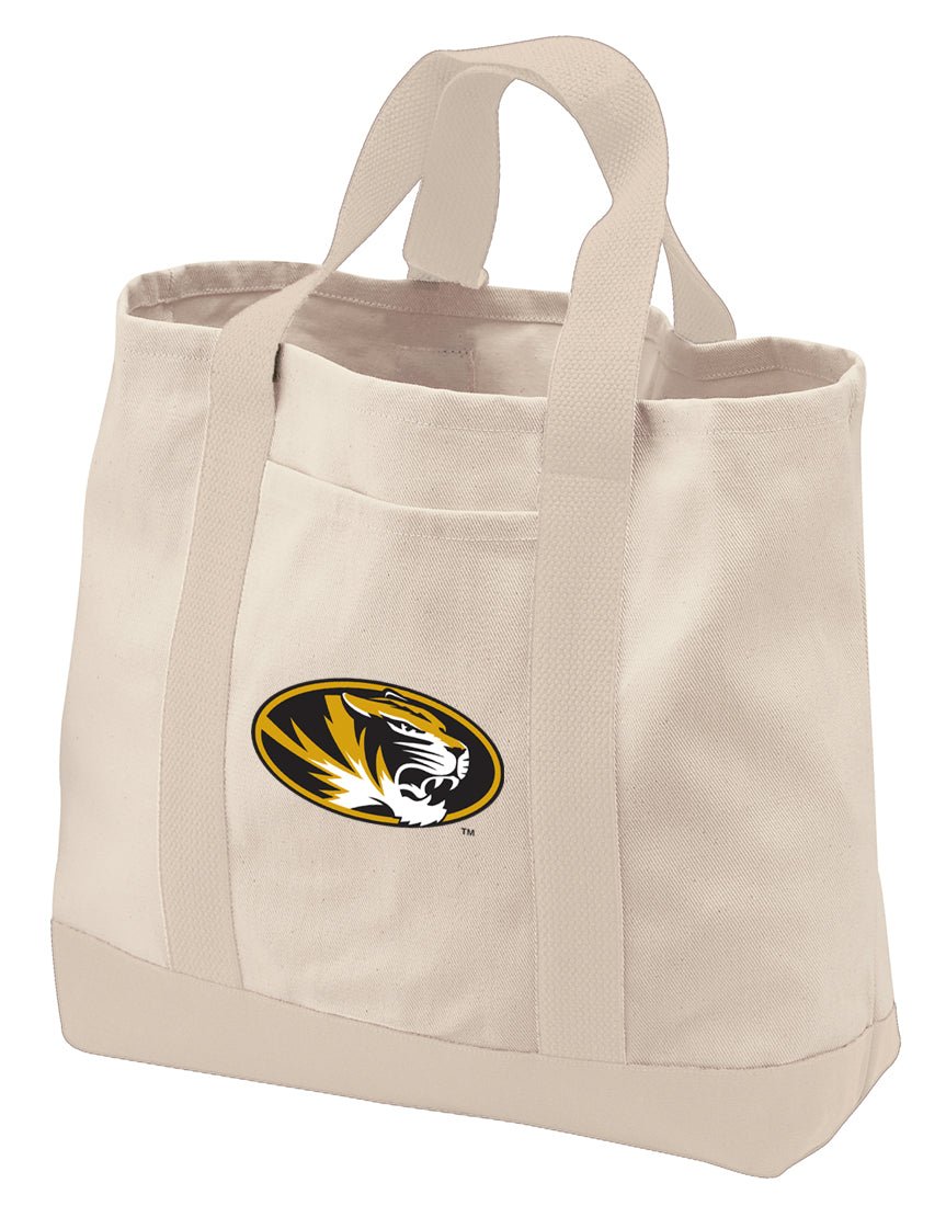 University of Missouri Canvas Tote Bag Mizzou Classic Tote Tan