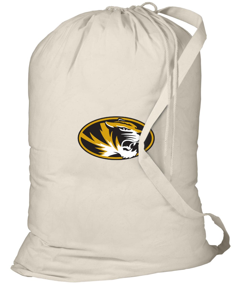 University of Missouri Laundry Bag Mizzou Clothes Bag Tan