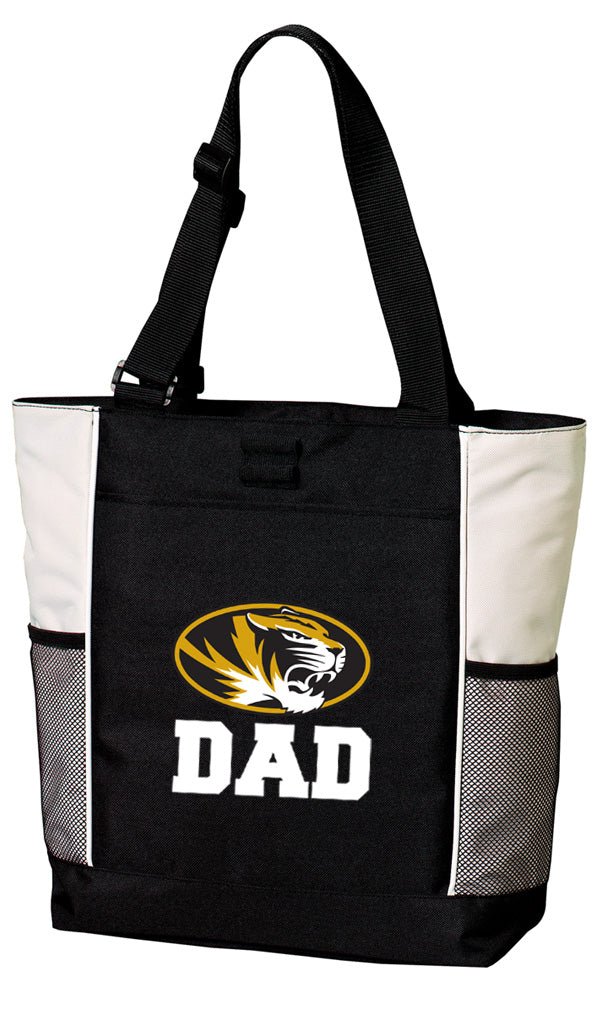 University of Missouri Tote Bag Mizzou Carryall Tote Dad on White