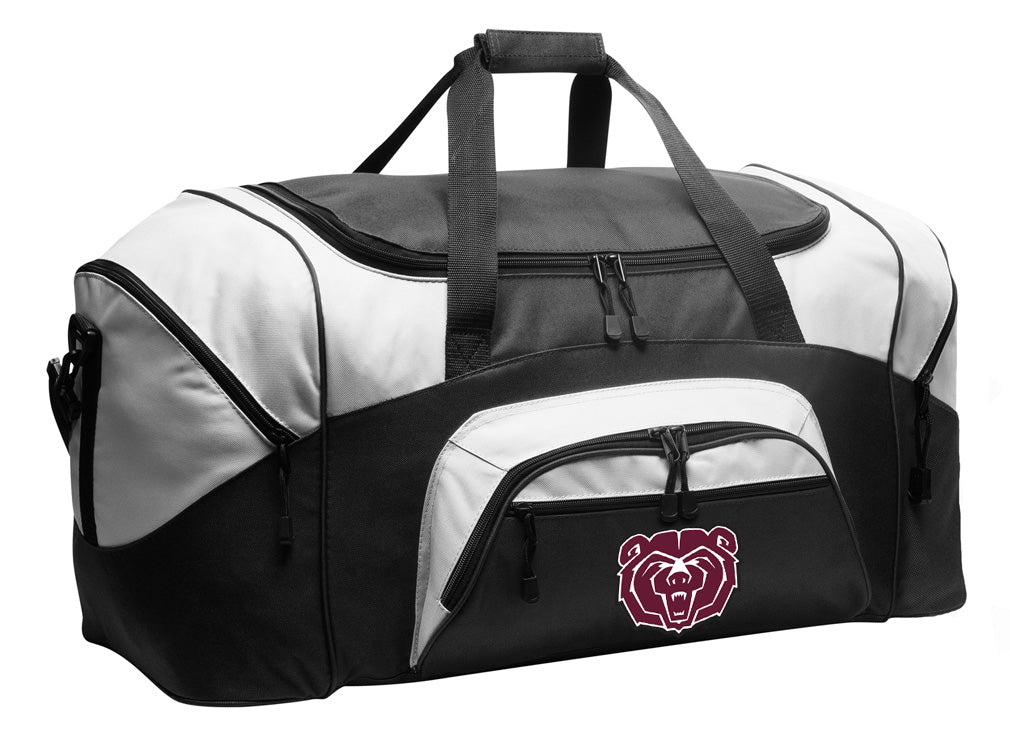 Missouri State Bears Duffel Bag – Gym, Travel & Suitcase-Style Gear Bag Black