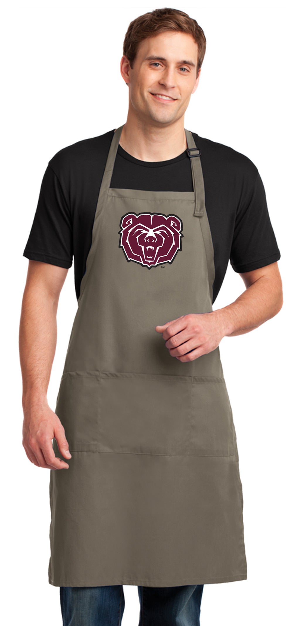Missouri State University Large Apron - Adjustable with Pockets Khaki