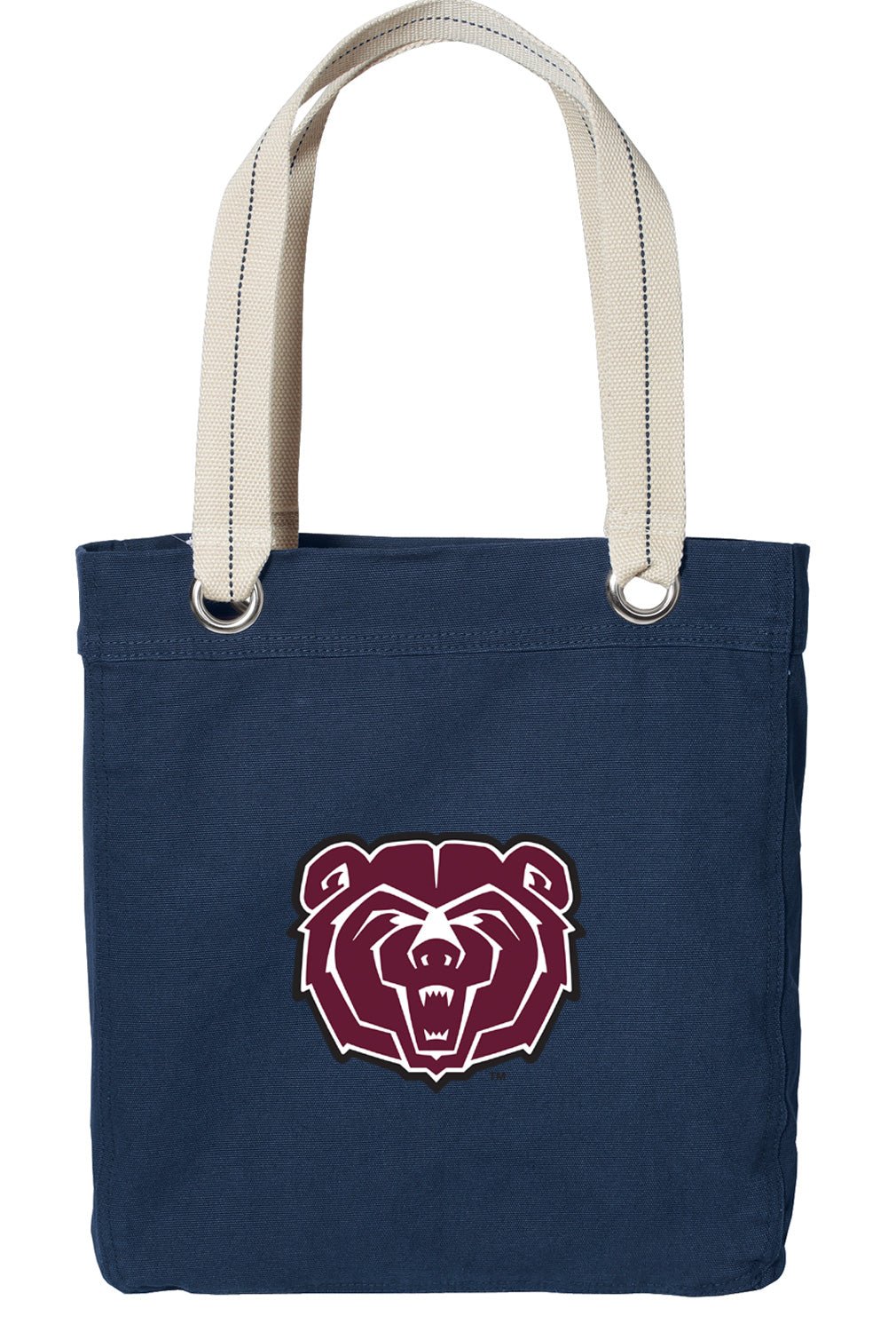 Missouri State University Tote Bag Deluxe Canvas Shoulder Bag Navy