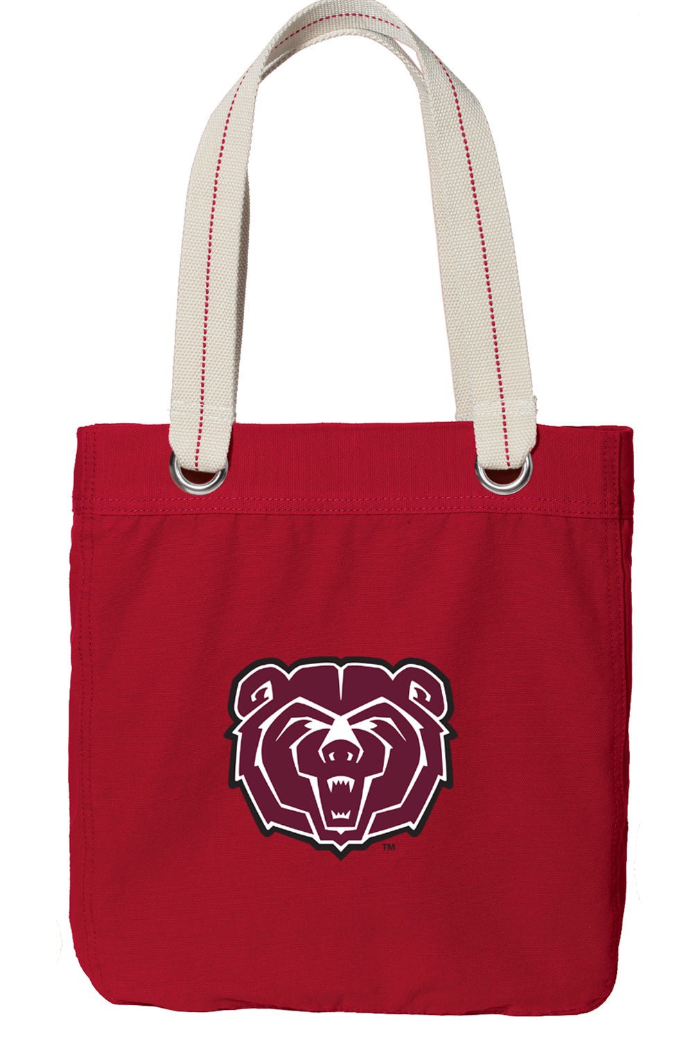Missouri State University Tote Bag Deluxe Canvas Shoulder Bag Red