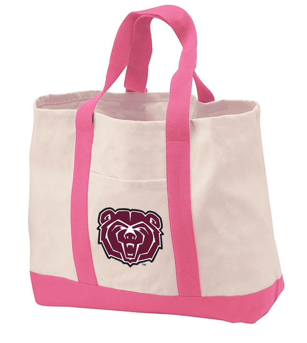 Missouri State University Canvas Tote Bag Pink