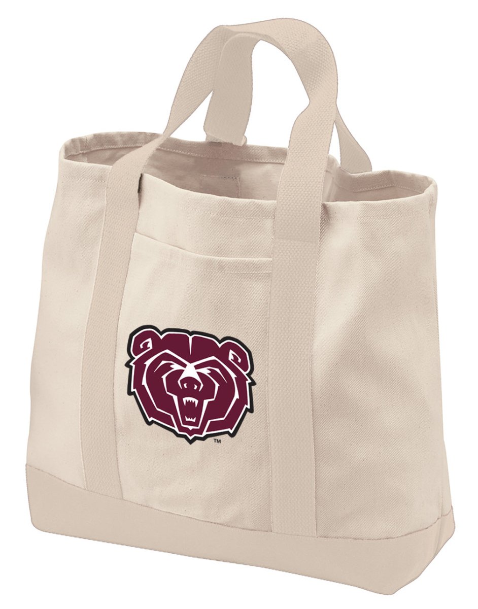 Missouri State University Canvas Tote Bag Tan
