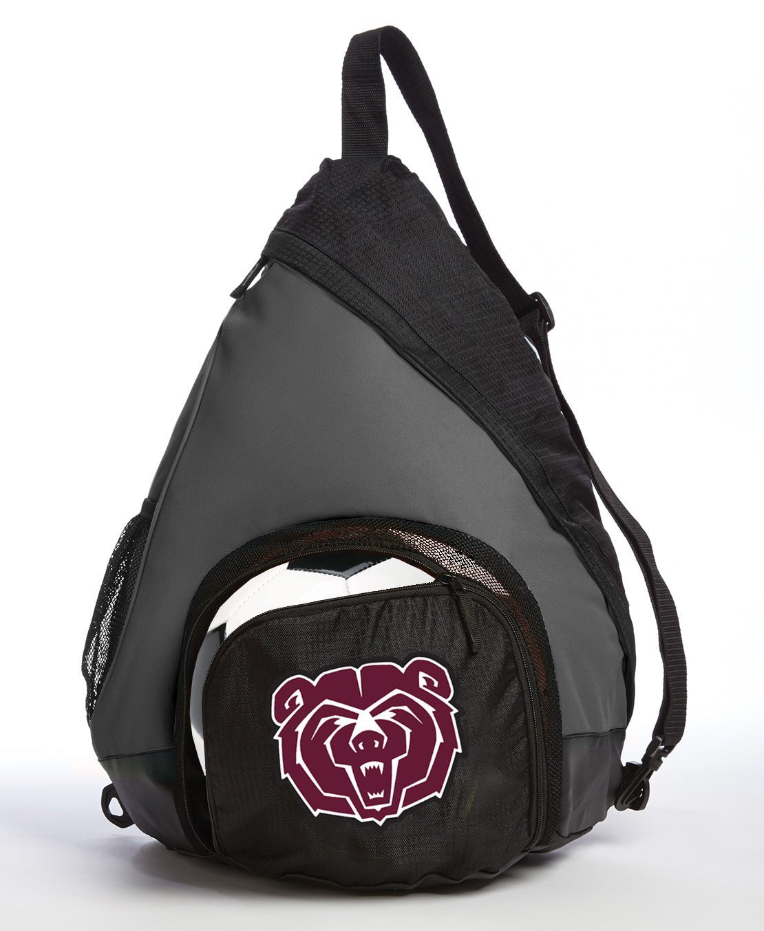 Missouri State University Sling Backpack Bag with Soccer Ball or Volleyball Bag Sports Gear Compartment Practice Bag