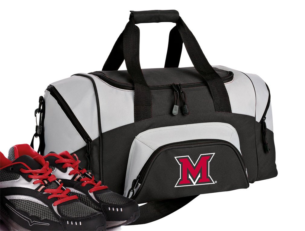 Small Miami University Duffel Bag Miami Of Ohio Carryon Suitcase or Gym Bag Black