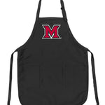 Miami University Apron Official Miami Of Ohio Aprons - Stain Resistant Fabric Black