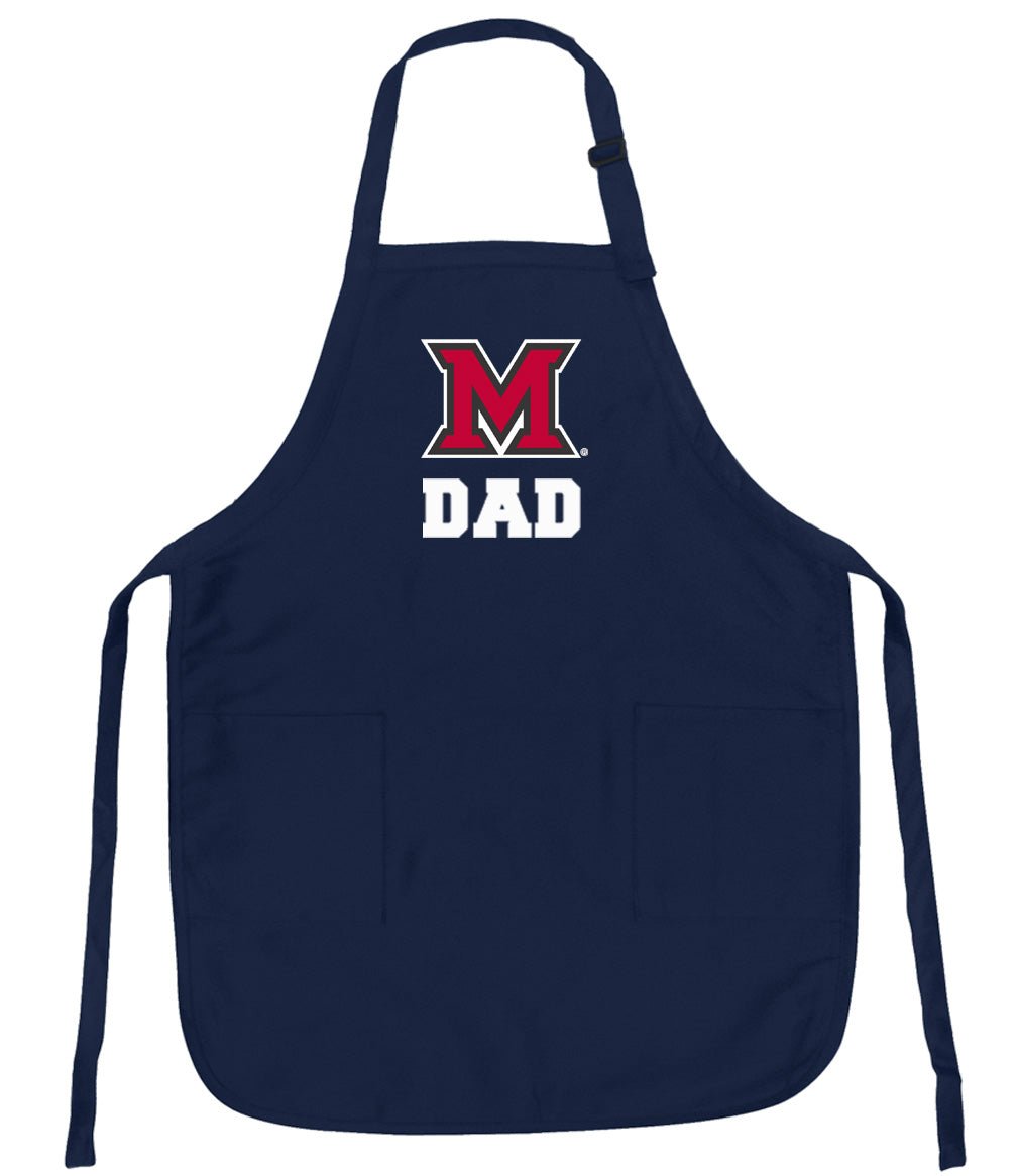 Miami University Apron Official Miami Of Ohio Aprons - Stain Resistant Fabric Dad on Navy