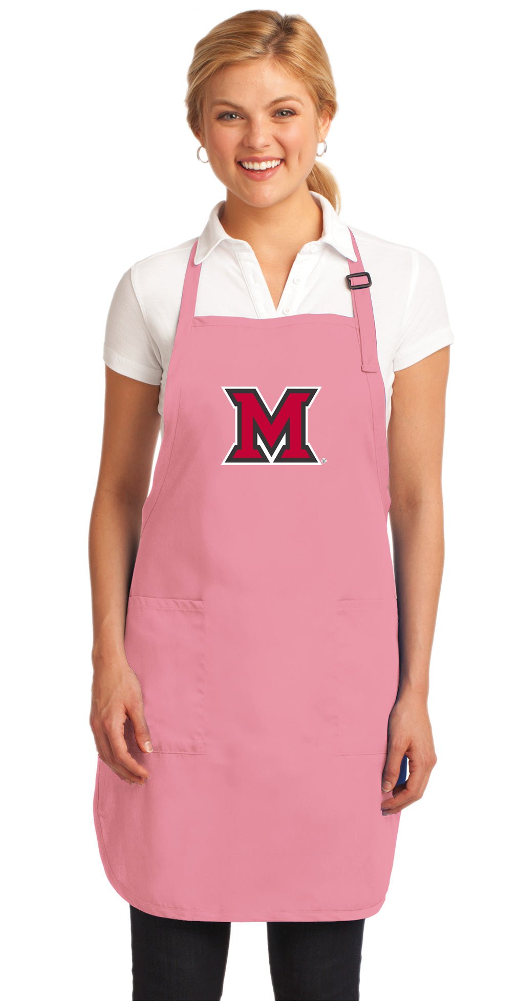 Miami University Apron Official Miami Of Ohio Aprons - Stain Resistant Fabric Pink