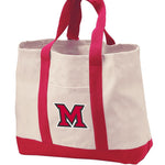 Miami University Canvas Tote Bag Miami University RedHawks Classic Tote Red