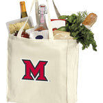 Miami University Grocery Shopping Bag Miami of Ohio Reusable Cotton Bag
