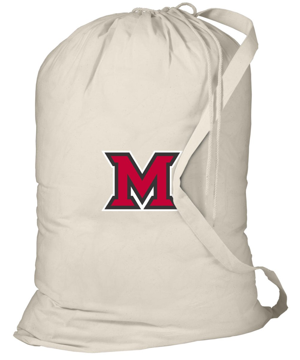 Miami University Laundry Bag Miami of Ohio Clothes Bag Tan