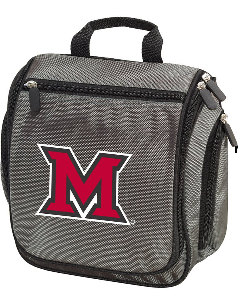 Miami University Toiletry Bag – Official RedHawks Travel Organizer for Students, Fans & Alumni Gray