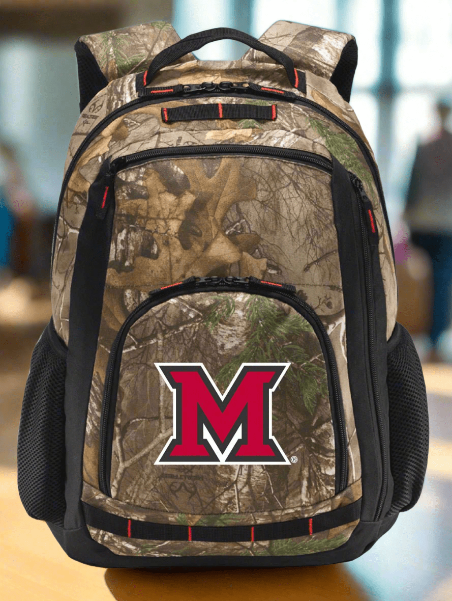 Miami University Camo Backpack Miami University RedHawks Laptop Computer Backpack
