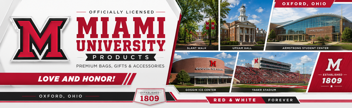 Miami RedHawks Laptop Backpack – Official Miami University (Ohio) Bookbag Red