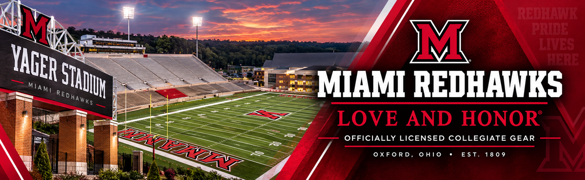 Large Miami RedHawks Duffel Bag - Large Size Black