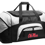 Ole Miss Duffel Bag Large University of Mississippi Gym, Travel & Suitcase-Style Gear Bag Black