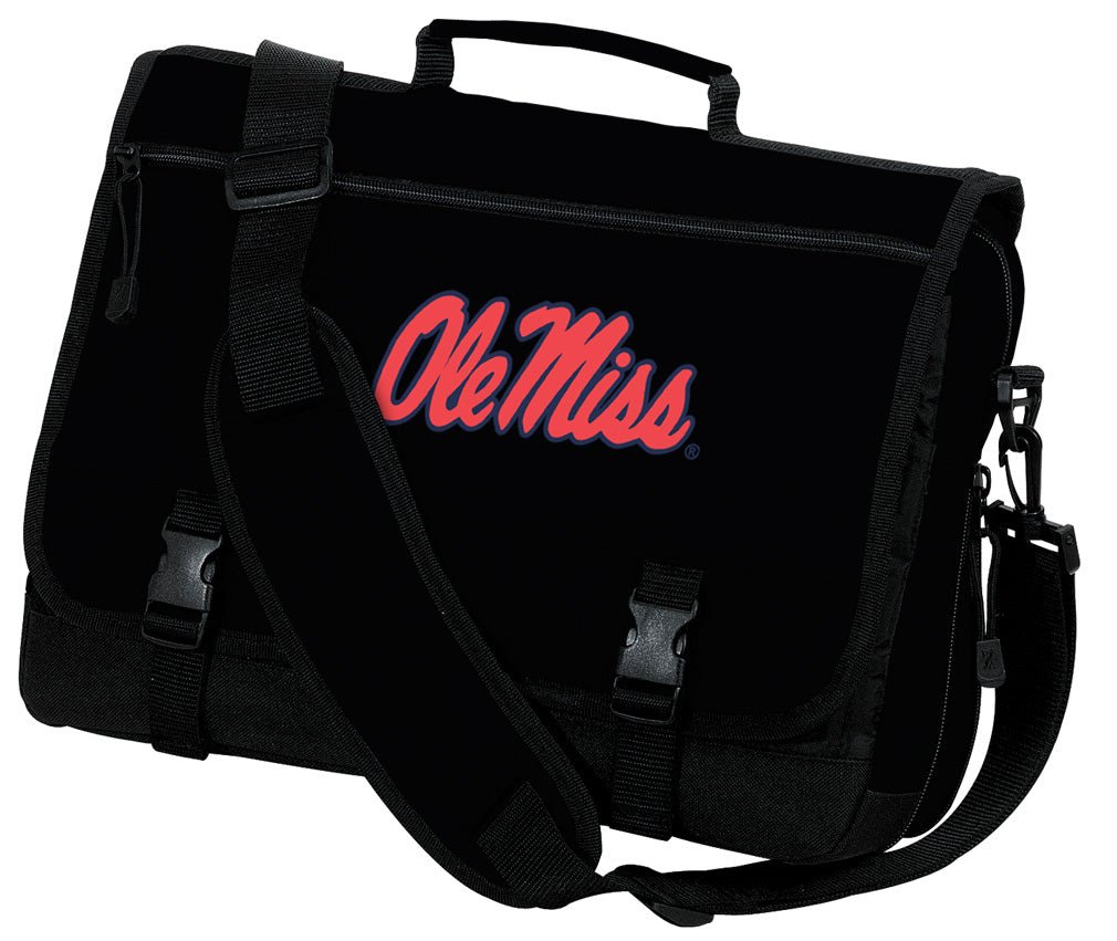 Ole Miss Laptop Computer Bag University of Mississippi Classic Messenger Briefcase Black