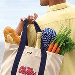 Ole Miss Canvas Tote Bag University of Mississippi Classic Tote Navy