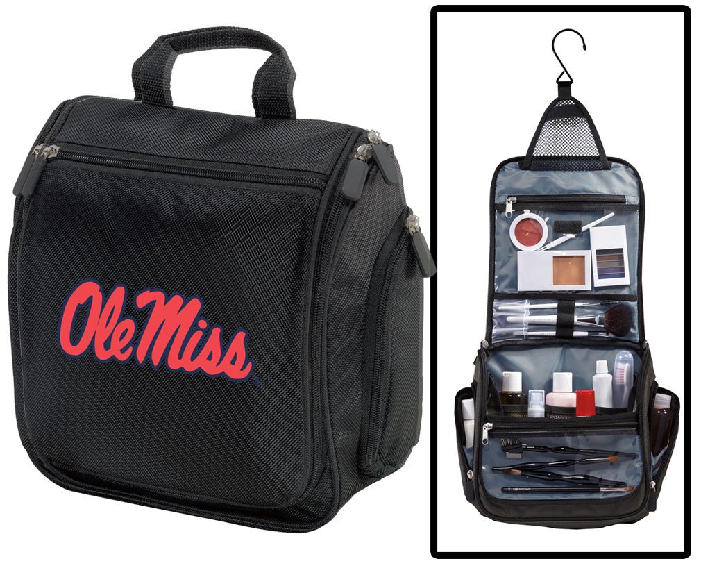 Ole Miss Toiletry Bag – Official University of Mississippi Travel Organizer for Rebels Fans, Students & Alumni Black