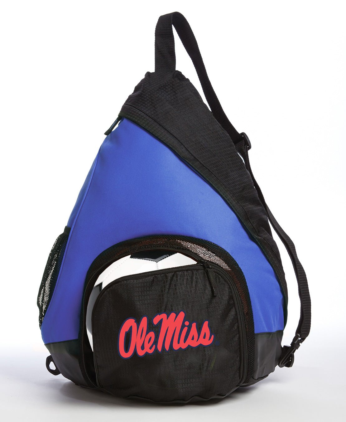 Ole Miss Sling Backpack with Ball Compartment Blue