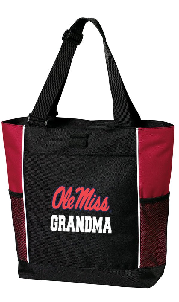 Ole Miss Tote Bag University of Mississippi Carryall Tote Grandma on Red