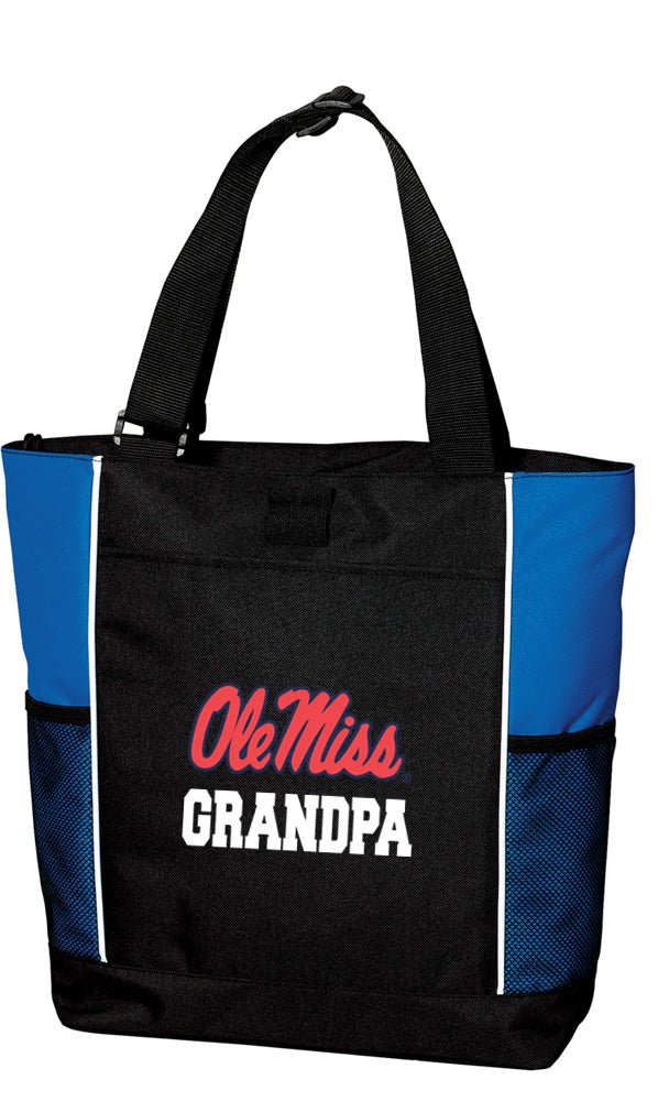 Ole Miss Tote Bag University of Mississippi Carryall Tote Grandpa on Blue