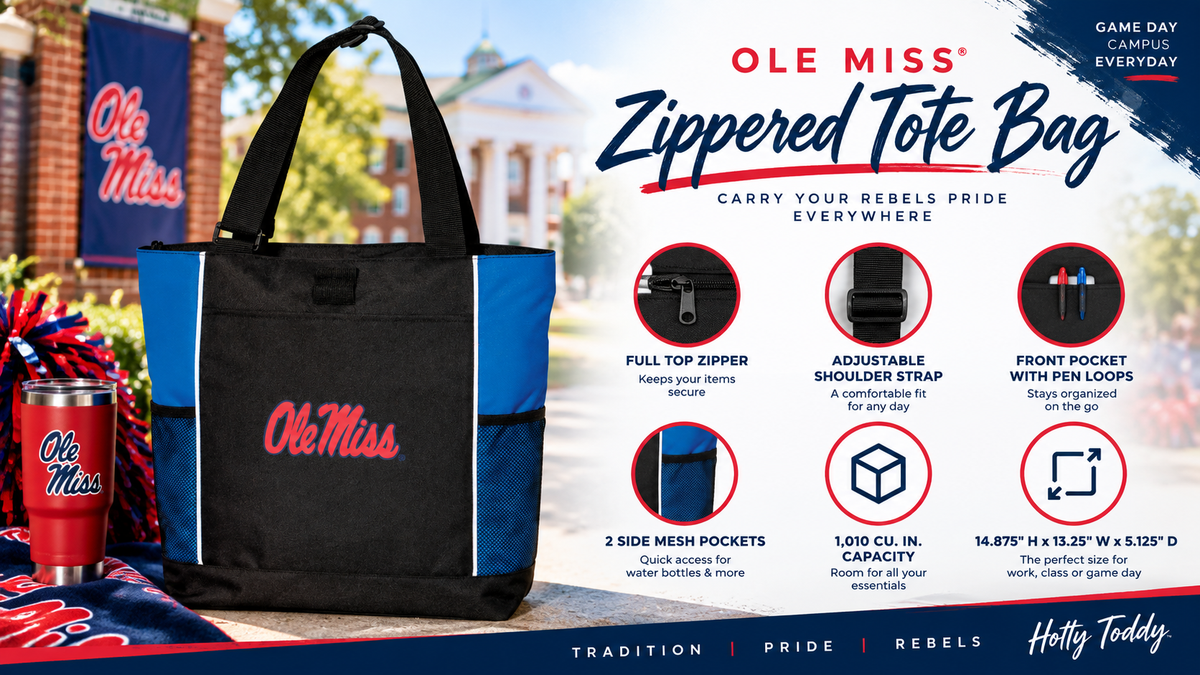 Ole Miss Tote Bag – Carryall Everyday Bag Blue
