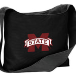 Mississippi State Crossbody Bag – MSU Bulldogs Cotton Canvas Shoulder Tote Black
